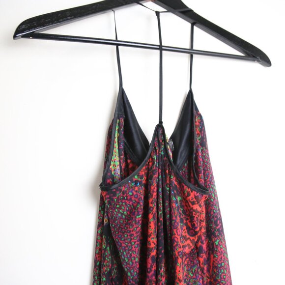 Buffalo David Bitton Geometric Silk Trim Zip-Front Cami Top Size Small - Picture 4 of 7